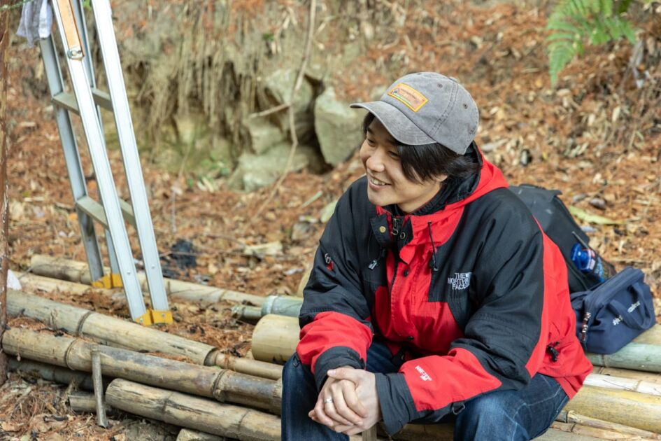 穂谷の竹林の久保銀次郎さん
